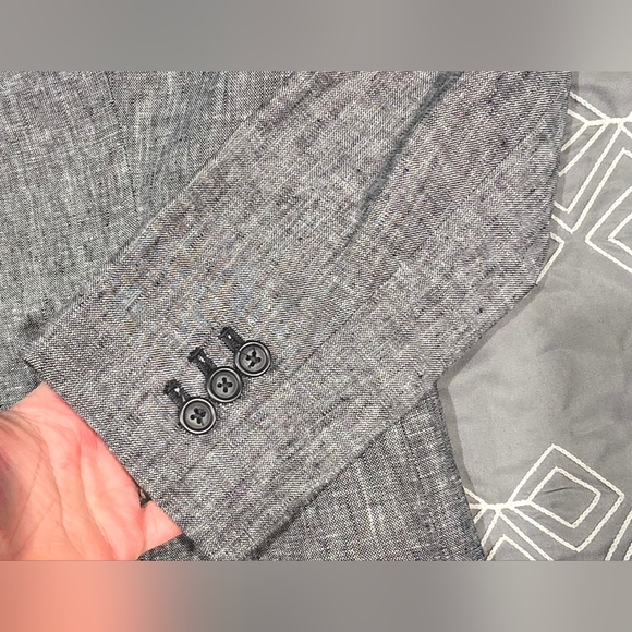 J By J.Crew Heathered Grey Linen Blazer Size 6 - Picture 5 of 9